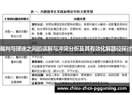 裁判与球迷之间的误解与冲突分析及其有效化解路径探讨